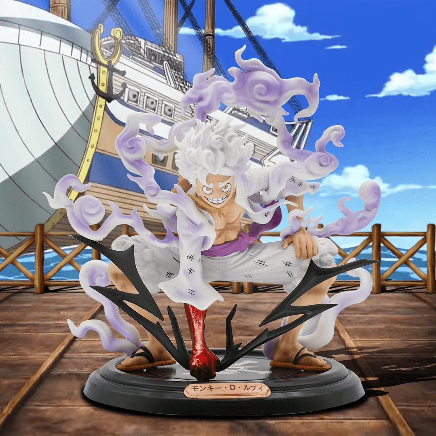 LUFFY GEAR 5 WITH BLACK BASE 20CM ACTION  FIGURE