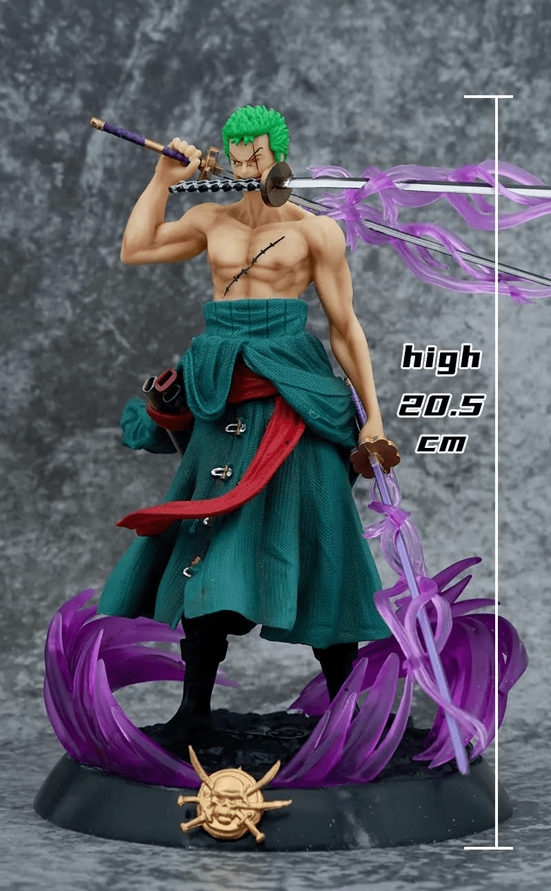 RORONOA ZORO STANDING 24CM ACTION FIGURE  (DOUBLE HEAD) ( BLISTER+BOX)