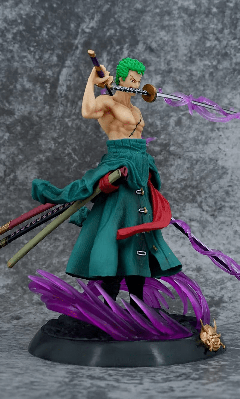 RORONOA ZORO STANDING 24CM ACTION FIGURE  (DOUBLE HEAD) ( BLISTER+BOX)