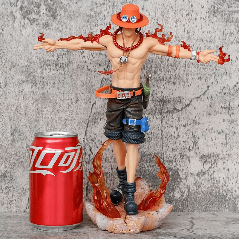 Anime PVC Activity Figures-27.5cm Portgas D Ace Base Light-Up