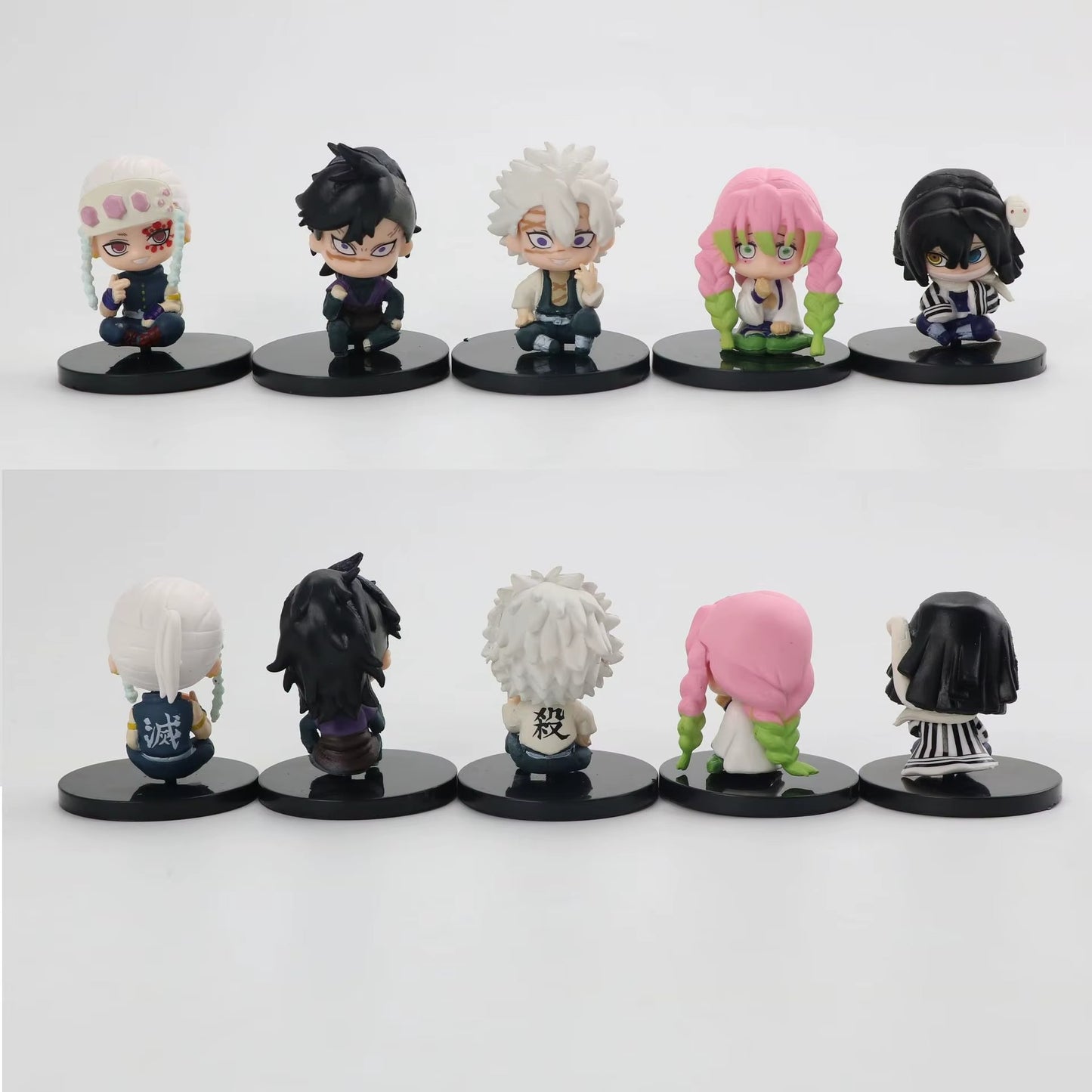 DEMON SLAYER-B SITTING MINIATURE SET OF  5PCS WITH BASE