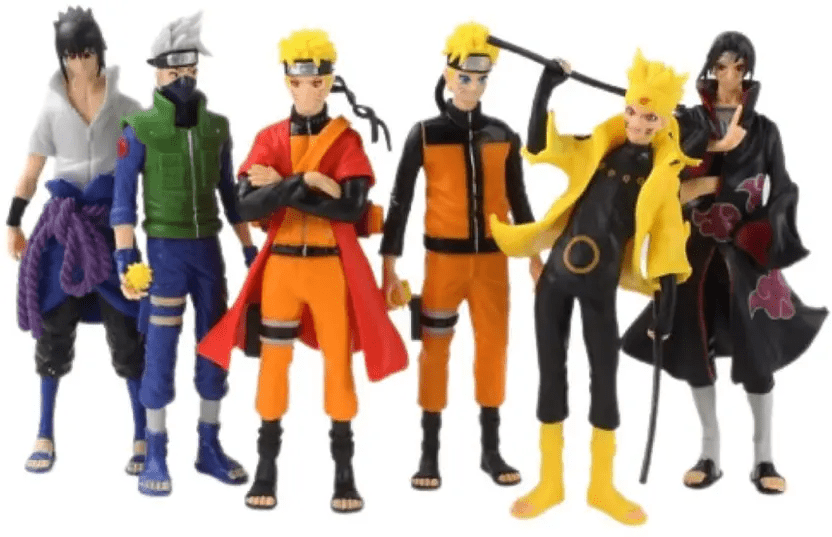NARUTO 6 CHARACTER SET 17CM