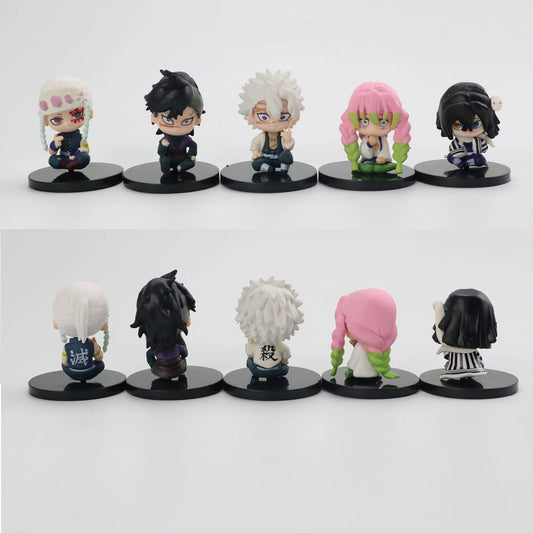 DEMON SLAYER-B SITTING MINIATURE SET OF  5PCS WITH BASE